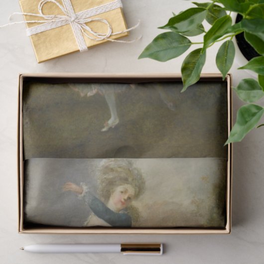 Madamoiselle Duthe Dancing von Jean Schall Seidenpapier