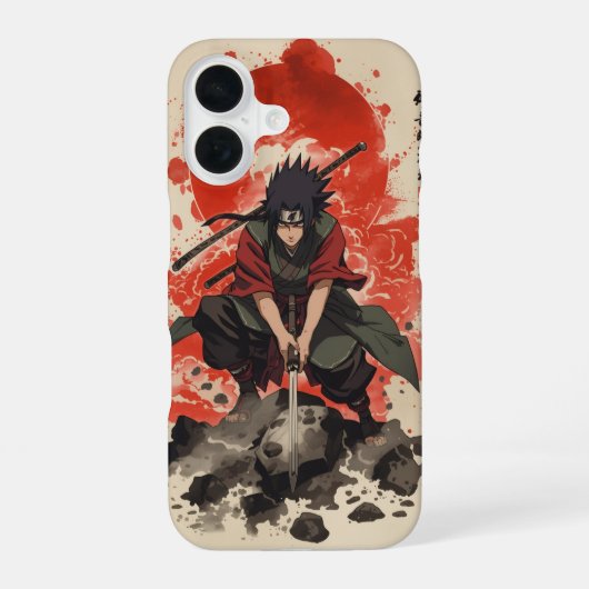 Madara Uchiha – Cinematic Watercolor  iphone case 16 Hülle (Rückseite)