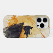 Madara Uchiha – Cinematic Watercolor iPhone Hülle (Rückseite (Horizontal))