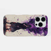 Madara Uchiha – Cinematic Watercolor iPhone Hülle (Rückseite (Horizontal))