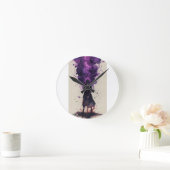 Madara Uchiha – Cinematic Watercolor Runde Wanduhr (Zuhause)