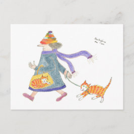 MadCatWoman Goes Shopping Postkarte