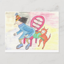 MadCatWoman & WhoopeeCushionCat Nr.1 Postkarte