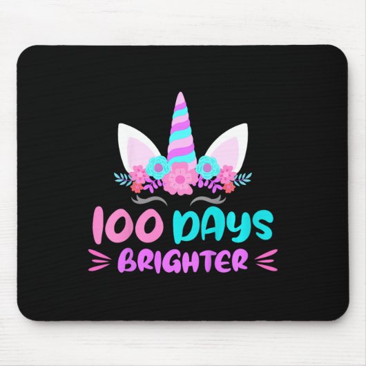 Mädchen 100. Schultag des Schullichters Mousepad (Vorne)
