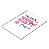 Mädchen 100 Tage Schule Rosa Stift Bow Notizblock (Linke Seite)