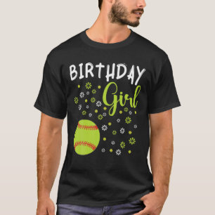 Mädchen 10. Geburtstag Softball Player Funny 10 Ja T-Shirt