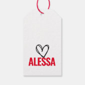 Mädchen 11. Geburtstag 22 Inspiriert Liebeszettel Geschenkanhänger (Rückseite)