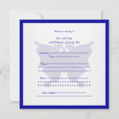 Mädchen 13. Geburtstag Kobalt Blauer Schmetterling Einladung (Rückseite)