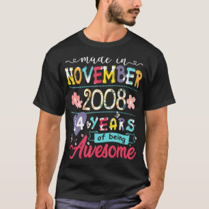 Mädchen 14. Geburtstag Blumengeschenk für Mädchen T-Shirt