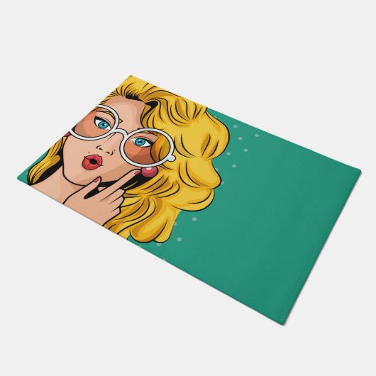 Mädchen #1 fußmatte (Schrägansicht)