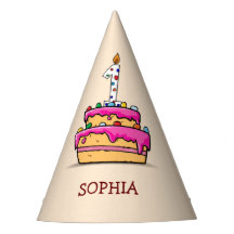 Mädchen 1. Geburtstag, 1. auf Sweet Pink Cake