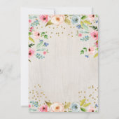 Mädchen 1. Geburtstag Hirsche Antlers Rustikale Wi Einladung (Rückseite)