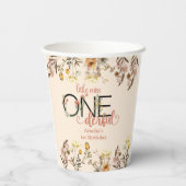 Mädchen 1. Geburtstag | Little Miss Onederful Pappbecher (Rückseite)