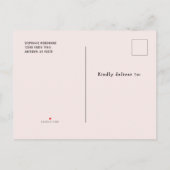 Mädchen 1. Geburtstag Party Rosa Jungle Safari Einladungspostkarte (Rückseite)