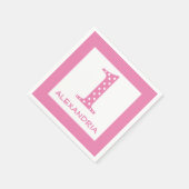 Mädchen 1. Geburtstag Serviette (Ecke)