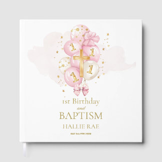 Mädchen 1. Geburtstag & Taufe Keepake Gästebuch
