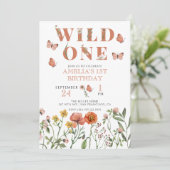 Mädchen 1. Geburtstag | Wild One Einladung (Stehend Vorderseite)