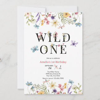 Mädchen 1. Geburtstag | Wild One Einladung