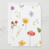 Mädchen 1. Geburtstag | WILDBLUME Einladung (Rückseite)