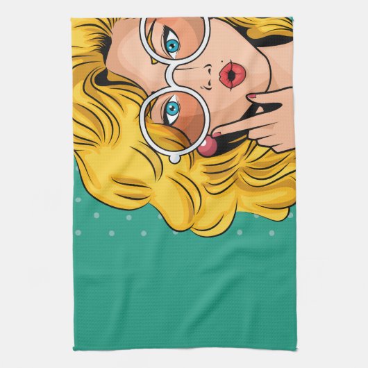 Mädchen #1 geschirrtuch (Vertikal)