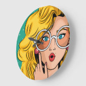 Mädchen #1 große wanduhr (Winkel)