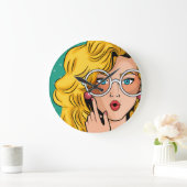 Mädchen #1 große wanduhr (Zuhause)
