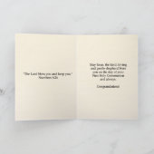 Mädchen-1. Kommunions-Abendmahl-Karten-Vers nach Karte (Innenseite)