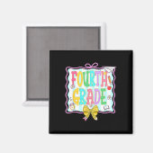 Mädchen 1. Tag der 4. Klasse  Magnet (Vorderseite/Rückseite)