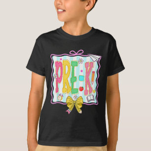Mädchen 1. Tag im Vorschulalter Zurück zur Schule T-Shirt