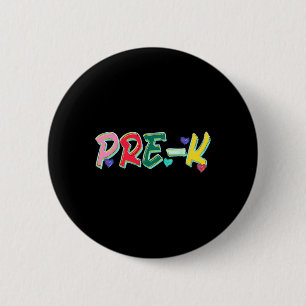 Mädchen 1. Tag im Vorschulunterricht Lehrer Schüle Button