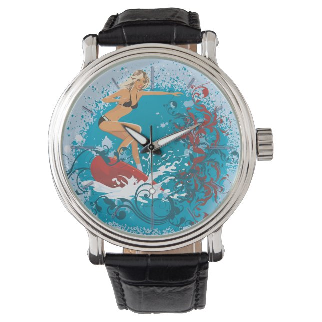 Mädchen 1 Überwachung und zahlreiche Optionen Armbanduhr (Vorderseite)