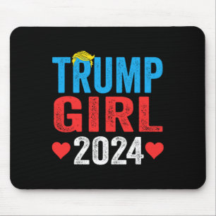 Mädchen 2024 Shirts Niedlich Trump Flag Frauen Mäd Mousepad
