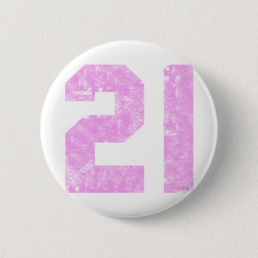 Mädchen-21. Geburtstags-Geschenke Button (Vorderseite)