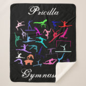 Mädchen 25 Gymnastik Posen Personalisiert Sherpadecke (Vorderseite)