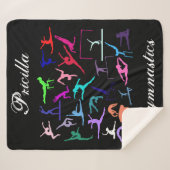 Mädchen 25 Gymnastik Posen Personalisiert Sherpadecke (Vorderseite (Horizontal))