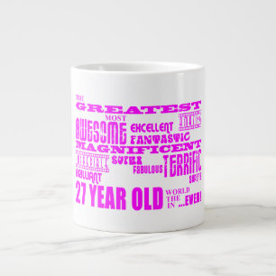 Mädchen-27.geburtstage rosa beststes Jumbo-Tasse