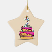 Mädchen, 2. Geburtstag, 2. Keramik Ornament (Rechts)