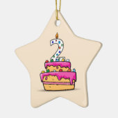 Mädchen, 2. Geburtstag, 2. Keramik Ornament (Links)