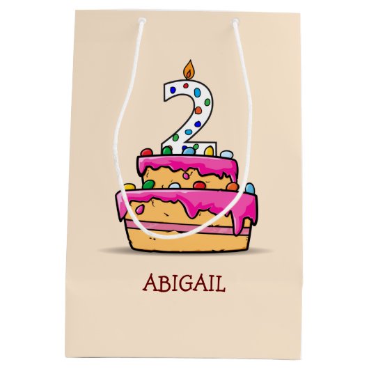 Mädchen, 2. Geburtstag, 2. Mittlere Geschenktüte (Rückseite)