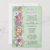 Mädchen 2. Geburtstag Party Custom Einladung (Rückseite)