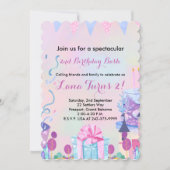 Mädchen 2. Geburtstag Party Einladung (Vorderseite)