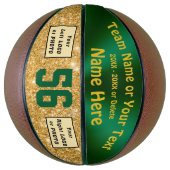 Mädchen 2 LOGOS oder FOTO Basketballs, Grün und Go Basketball (Vertikal)