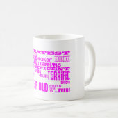 Mädchen-35. Geburtstage rosa beststes Kaffeetasse (VorderseiteRechts)