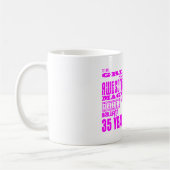 Mädchen-35. Geburtstage rosa beststes Kaffeetasse (Links)