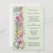 Mädchen 3. Geburtstag Party Custom Einladung (Rückseite)