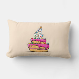 Mädchen 4. Geburtstag, 4. auf Sweet Pink Cake Lendenkissen