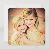 Mädchen 4. Geburtstag 4 Einladung (Rückseite)