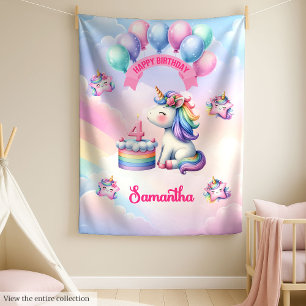 Mädchen 4. Geburtstag Einhorn Blanket Pastel Color Fleecedecke