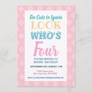 Mädchen 4. Geburtstag Einladung Redewendungen