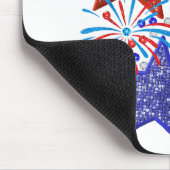 Mädchen 4. Juli Frauen Red White Blue Star Amerika Mousepad (Ecke)